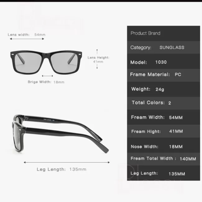 Gafas Sundark  (Bleccy) Fotocromáticas + Polarizadas - Marco Negro - Imagen 4